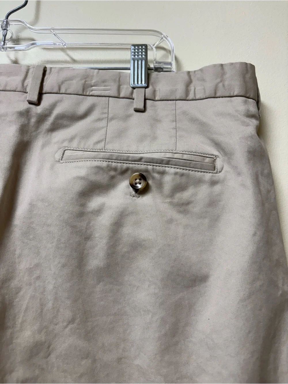 Henry Sage The Ultimate Khaki Pima Cotton Pants Tan 40 x 31